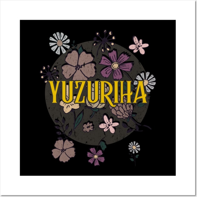 Aesthetic Proud Name Yuzuriha Flowers Anime Retro Styles Wall Art by Kisos Thass